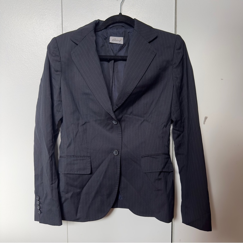 Brioni Charcoal Pinstripe Blazer | Italian Luxury